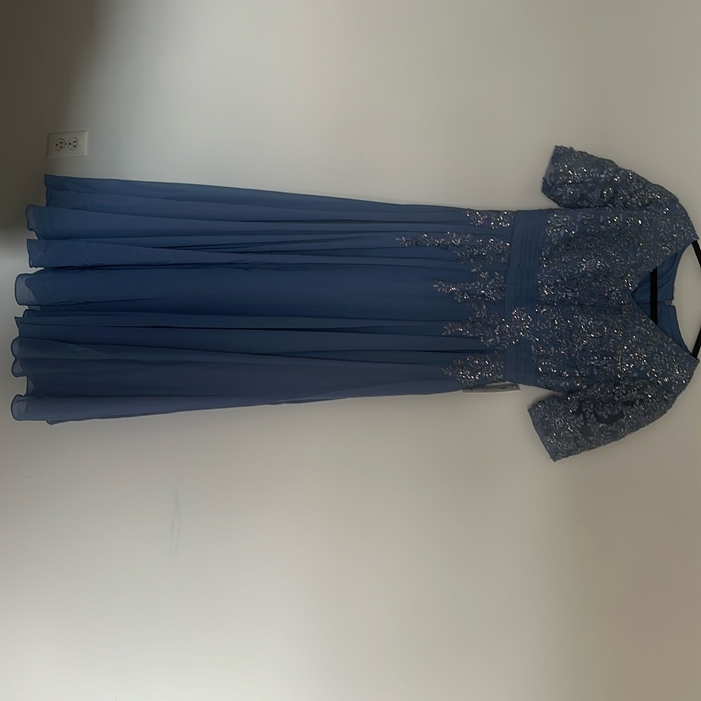 Blue Maid of Honor/Mother of the Bride Dress- Size 14